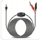 Battery alligator clip to DC male power cable