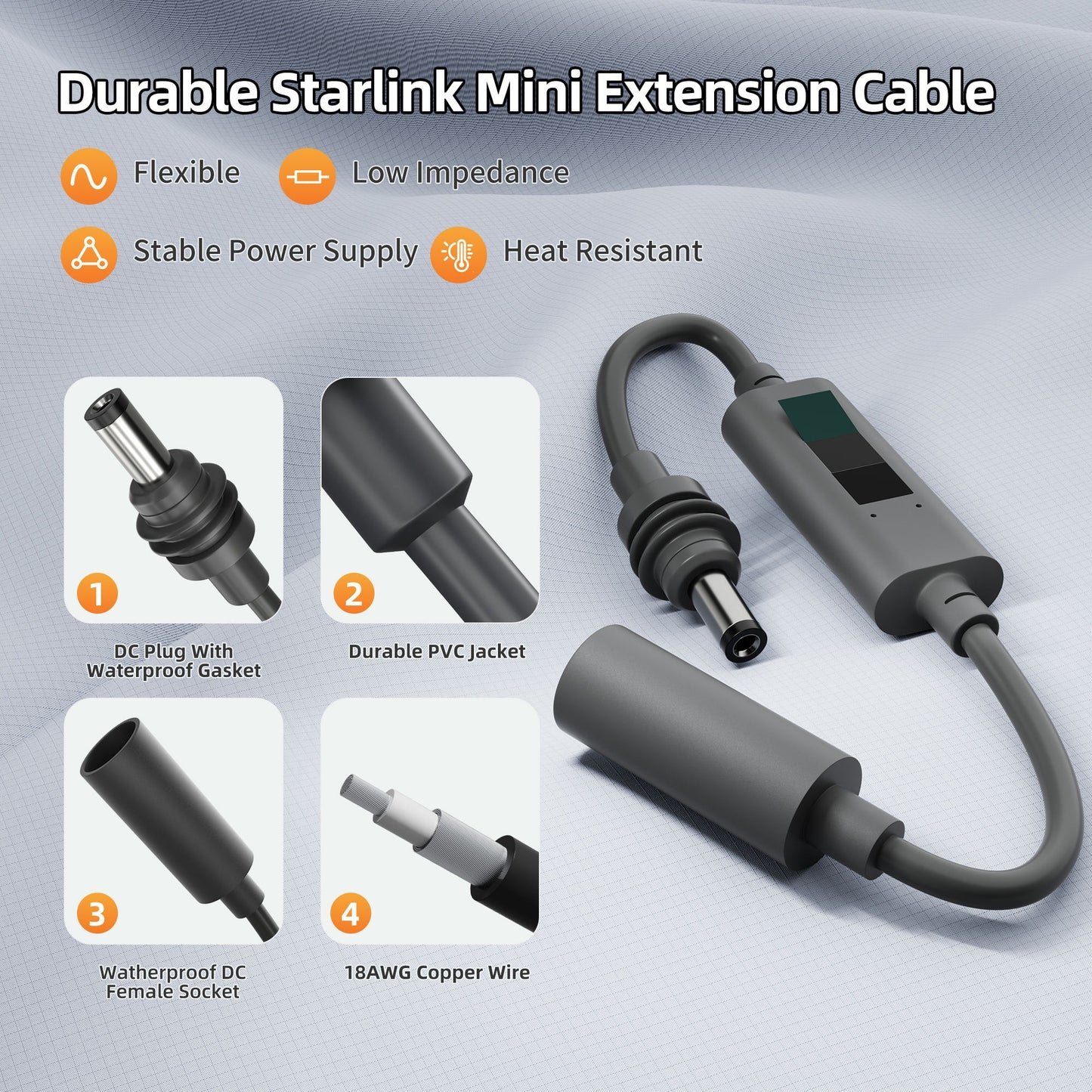 DC male-female extension cord M093