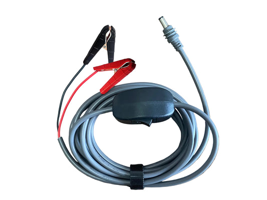 Alligator clip to  DC male power cable M078
