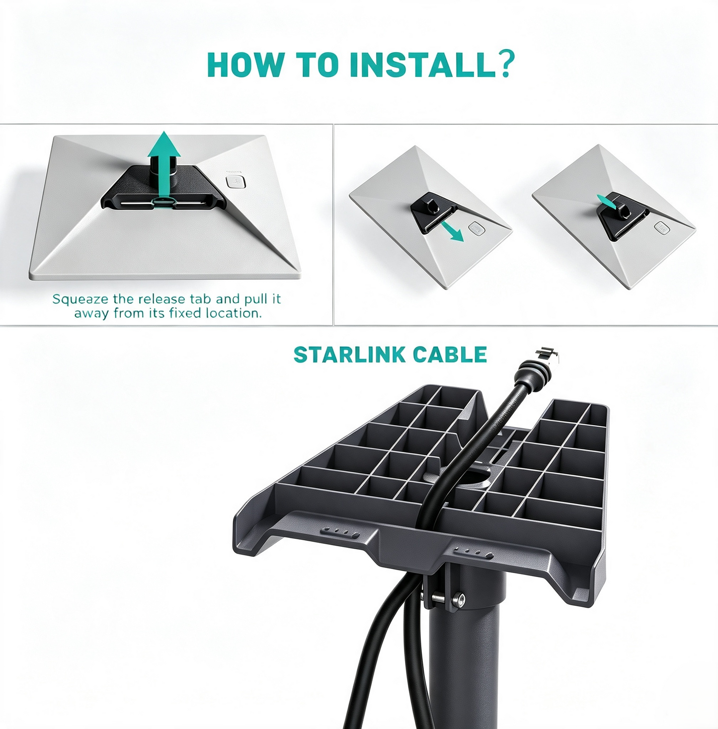 Starlink gen3 pipe adapter installation mount