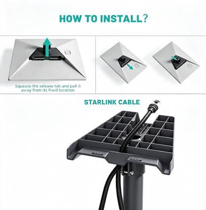 Starlink gen3 pipe adapter installation mount