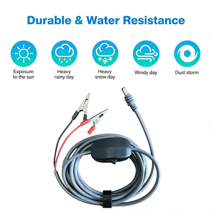 Alligator clip to  DC male power cable M078