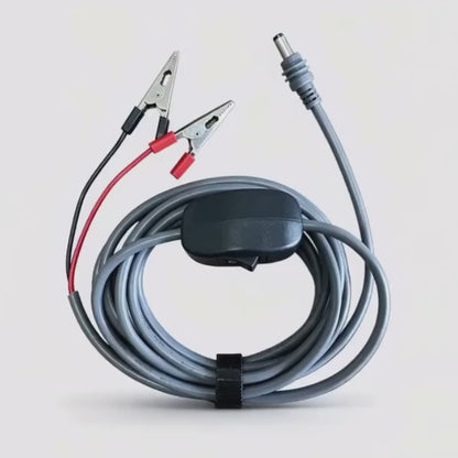Alligator clip to  DC male power cable M078